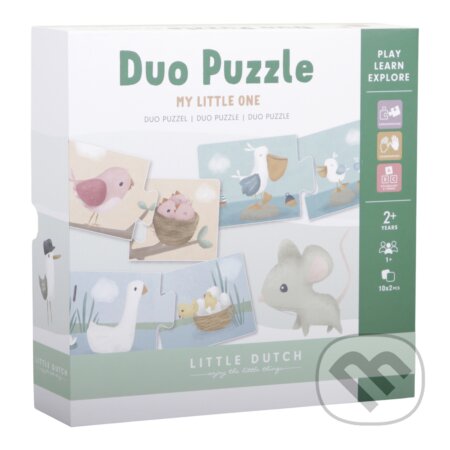 Duo puzzle - Kvety a motýle, Little Dutch, 2022