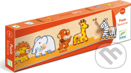 Puzzle: Puzzle s úchytkami Savana (Djeco). Djeco