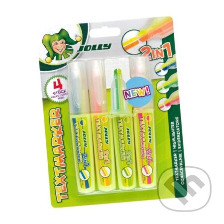 Zvýrazňovače 2v1 (4ks)