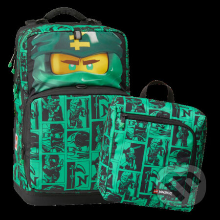 LEGO Ninjago Green Maxi Plus - školský batoh, 2 dielny set, LEGO, 2022