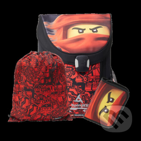 LEGO Ninjago Red EASY - školská aktovka, 3 dielny set, LEGO, 2022