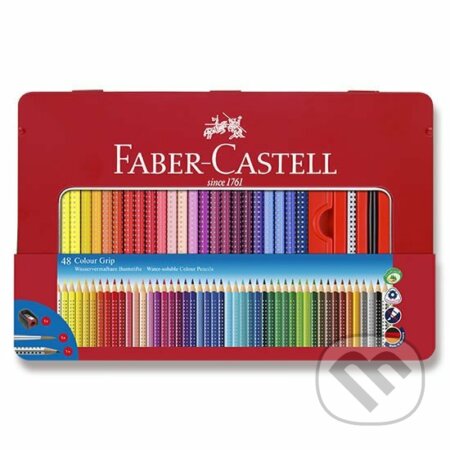 Pastelky akvarelové Colour Grip set 48 ks, Faber-Castell, 2020