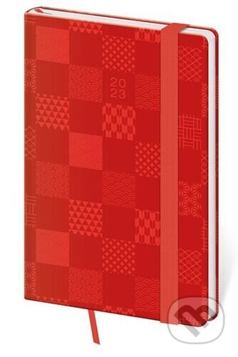 Diář 2023 týdenní kapesní Vario - Patchwork s gumičkou (Helma)