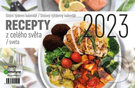 Kalendář 2023: Recepty z celého světa, stolní, týdenní, Almatyne, 2022
