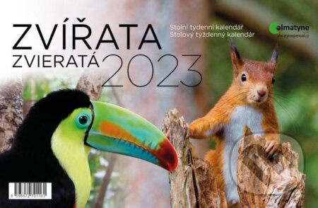 Kalendář 2023: Zvířata, stolní, týdenní, Almatyne, 2022