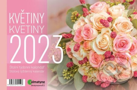 Kalendář 2023: Květiny, stolní, týdenní, Almatyne, 2022