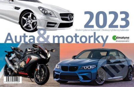 Kalendář 2023: Auta a motorky, stolní, týdenní, Almatyne, 2022