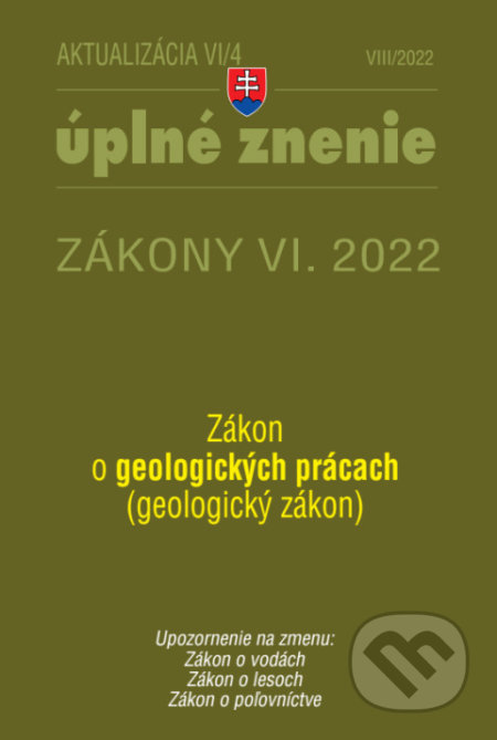 Aktualizácia VI/4 / 2022 - životné prostredie, odpadové a vodné hospodárstvo, Poradca s.r.o., 2022