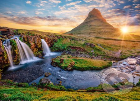 Waterfall in Iceland, Kirkjufellsfoss, Bluebird, 2022
