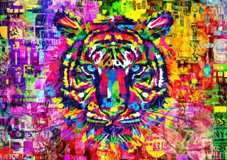 Wonderful Tiger - puzzle z kategorie Umělecké