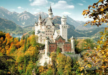 Puzzle: Zámok Neuschwanstein, Nemecko (Castorland)