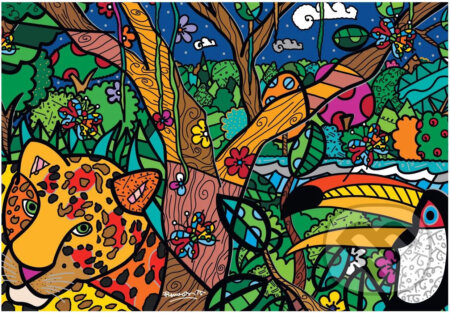 Romero Britto - Amazon - puzzle z kategorie Umělecké
