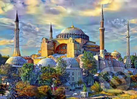 Hagia Sophia, Istanbul, Turkey - puzzle z kategorie Umělecké