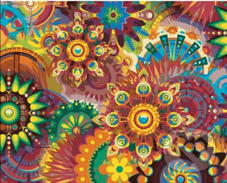 Malování podle čísel: Barevné mandaly (40 x 50 cm)