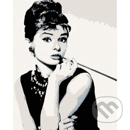 Malování podle čísel: Audrey Hepburn černobílá, Zuty, 2022