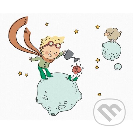 Malování podle čísel: Malý princ - Zalévající růži