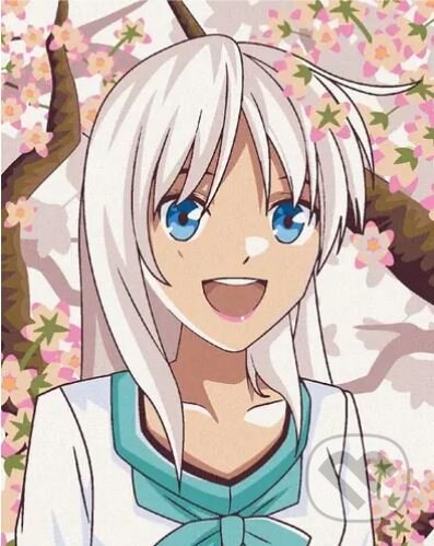 Malování podle čísel: Anime - Dívka u stromu (40 x 50 cm)