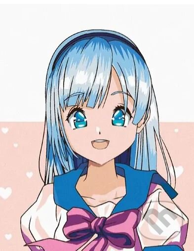 Malování podle čísel: Anime - Dívka s mašlí (40 x 50 cm)