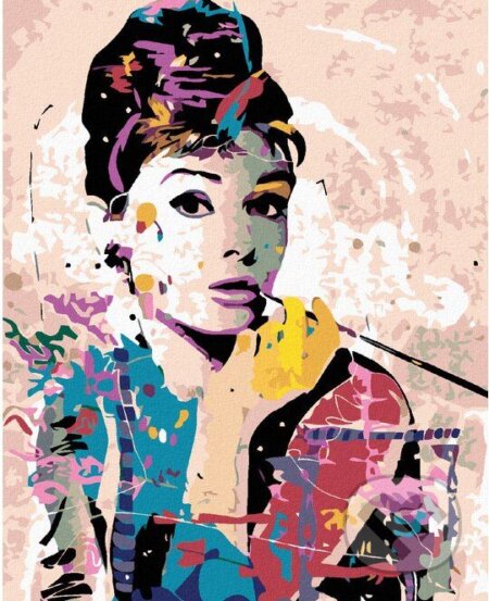 Malování podle čísel: Audrey Hepburn, Zuty, 2022