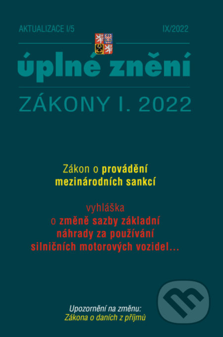 Aktualizace I/5 / 2022 - o provádění mezinárodních sankcí