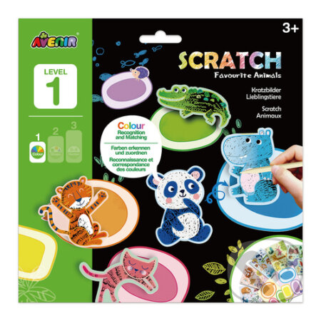 Škrabací obrázky - Level 1 Zvířátka