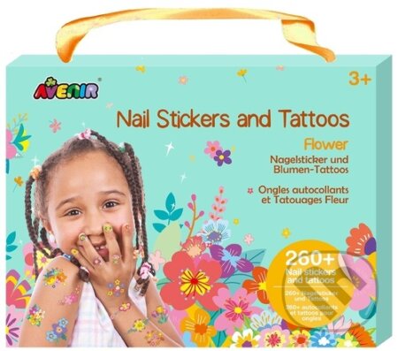 Nálepky na nehty a tetování - Květiny