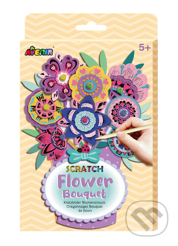Škrabací obrázky - kytice (květiny)