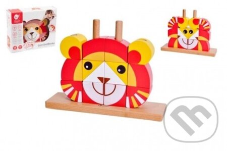 Skládanka Lev - dřevo (19 ks v krabici) - hra z kategorie Stavebnice