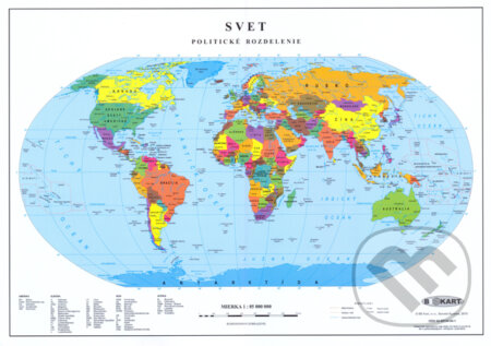 Svet - mapa 1:85 mil laminovaná (Politické rozdelenie)