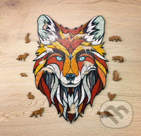 Drevené puzzle – Líška veľkosť M - puzzle z kategorie 3D puzzle