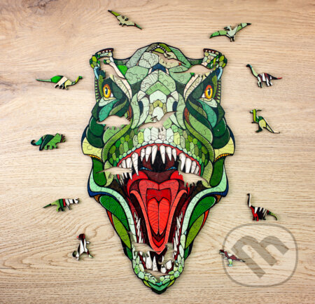 Drevené puzzle – T-REX veľkosť M - puzzle z kategorie 3D puzzle