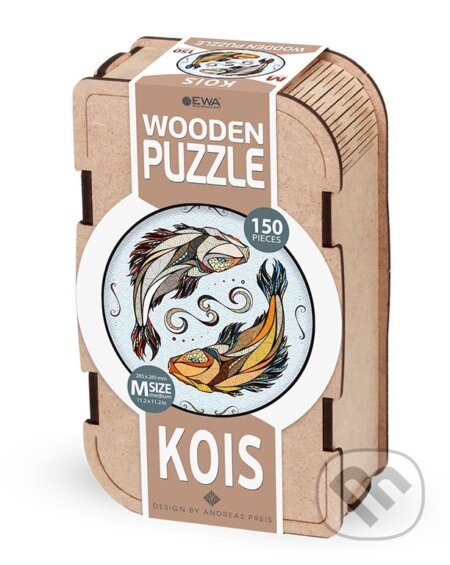 Drevenné puzzle – ryby veľkosť M drevený box, ECO WOOD ART, 2022