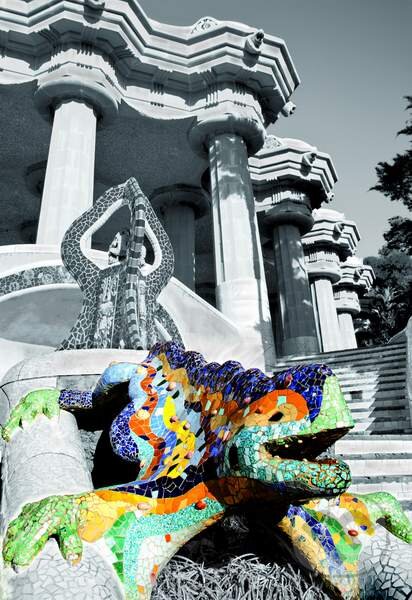 Barcelona - Parc Guell - puzzle z kategorie Města a stavby