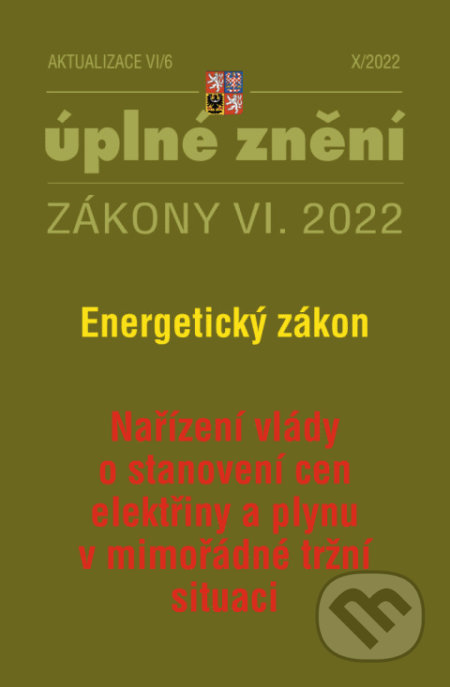 Aktualizace VI/6 / 2022 - Energetický zákon, Poradce s.r.o., 2022