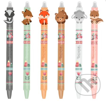 Gumovatelné pero Lesní zvířátka - mix motivů