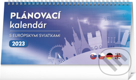 Stolový Plánovací kalendár s európskymi sviatkami 2023, Presco Group, 2022