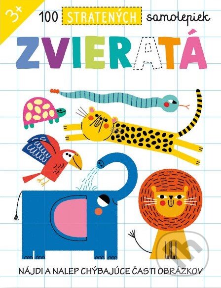 100 stratených samolepiek - Zvieratá (Nájdi a nalep chýbajúce časti obrázkov) - kniha z kategorie Samolepky