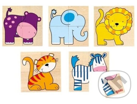 Divoká zvířata (Dřevěná vkládačka) - puzzle z kategorie Maxi dílky