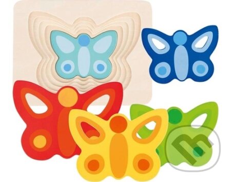 Motýl (Vícevrstvá vkládačka) - puzzle z kategorie Maxi dílky