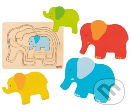 Slon (Vícevrstvá vkládačka) - puzzle z kategorie Maxi dílky