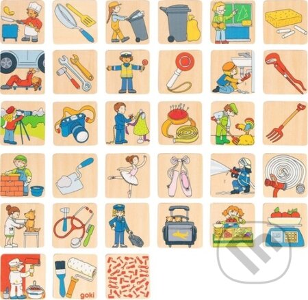 Povolání (Dřevěné pexeso) - hra z kategorie Karty, pexeso