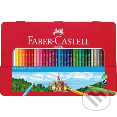 Pastelky Castell set 36 farebné s okienkom, Faber-Castell