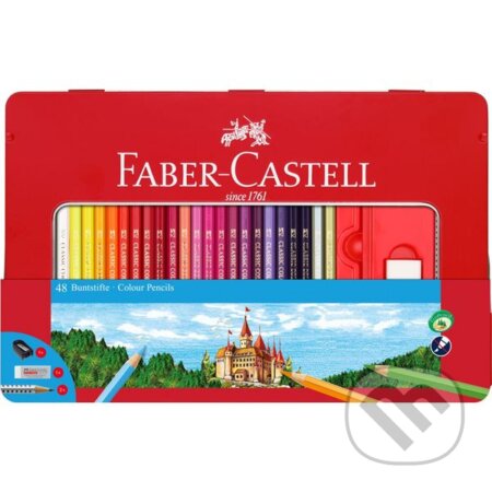 Pastelky Castell set 48 farebné s okienkom, Faber-Castell, 2020