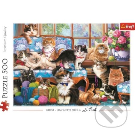 Kočičí rodinka - puzzle z kategorie Zvířata