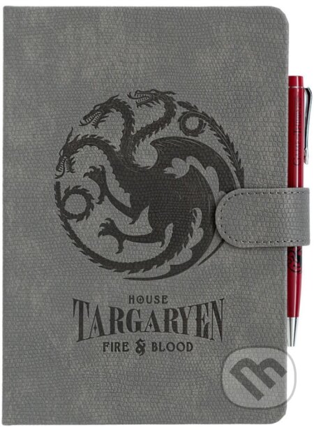 Poznámkový A5 blok s perom House of the Dragon: Targaryen, , 2022