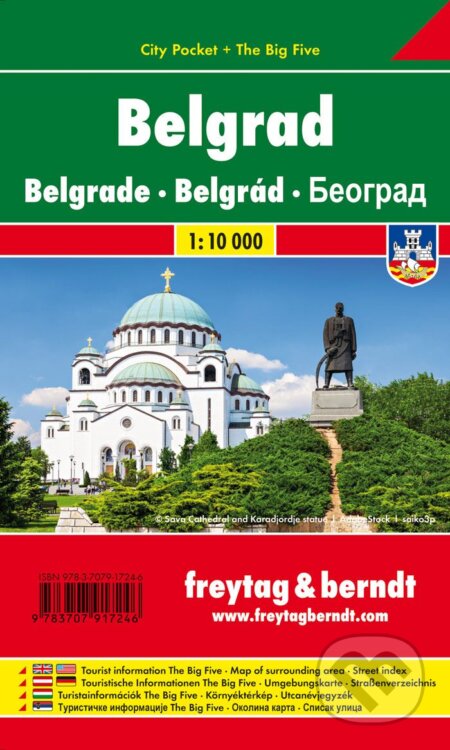 Belgrad, Stadtplan 1:10000, freytag&berndt, 2018