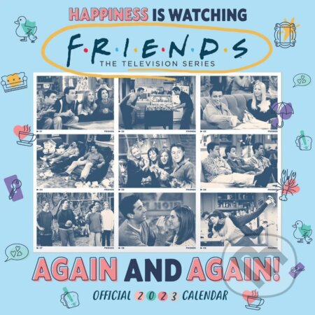Oficiálny nástenný kalendár 2023: Friends TV série - s plagátom, , 2022