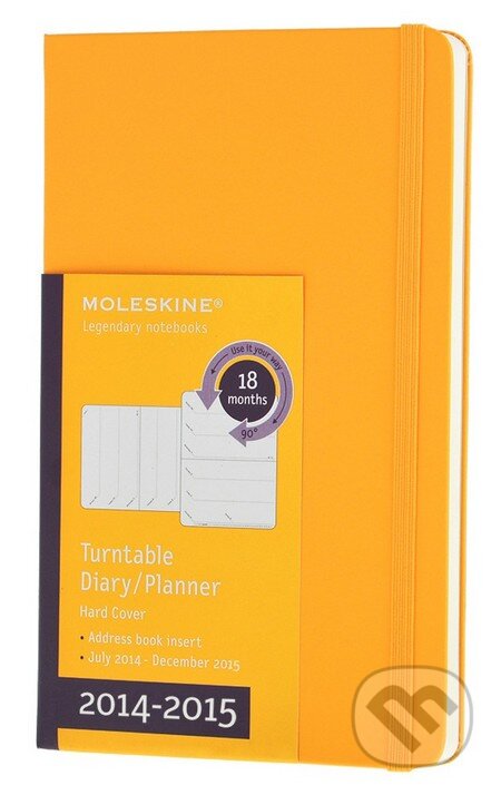 Moleskine – 18-mesačný otočný oranžový diár 2014/2015, Moleskine, 2014