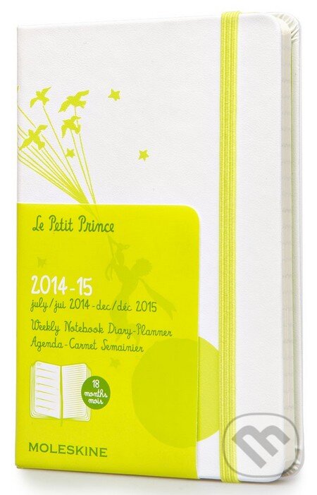 Moleskine – 18-mesačný plánovací biely diár Malý princ 2014/2015, Moleskine, 2014