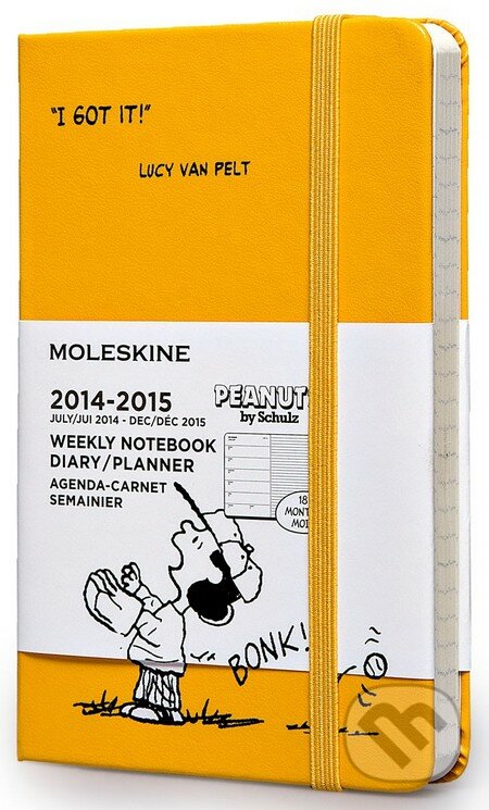 Moleskine – 18-mesačný plánovací žltý diár Peanuts 2014/2015, Moleskine, 2014